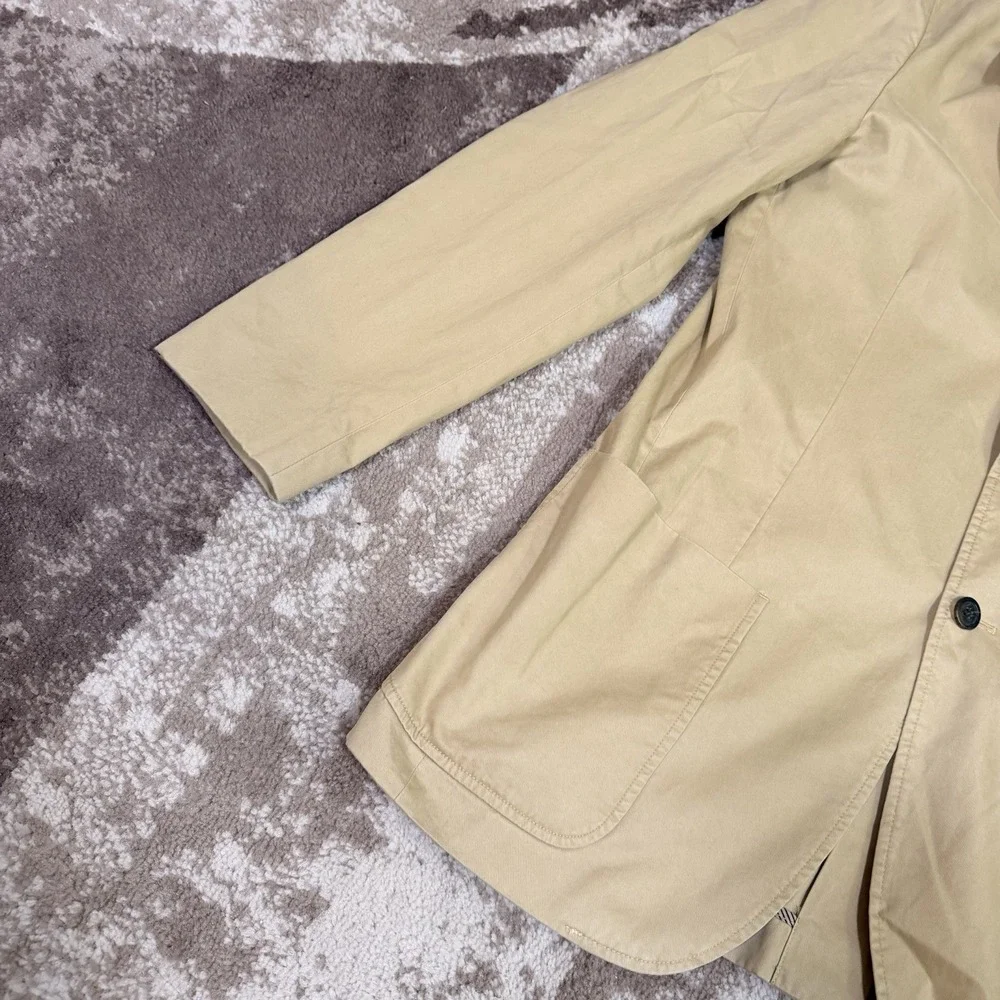 Stafford Sport Coat Mens 40L Slim Fit Unstructured‎ Khaki Blazer Casual Preppy